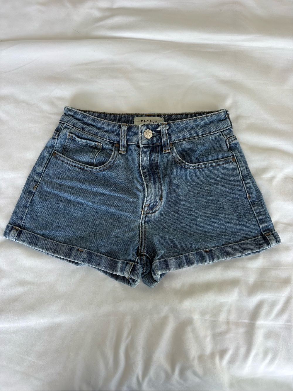 PacSun Medium Blue Denim “Mom” Shorts